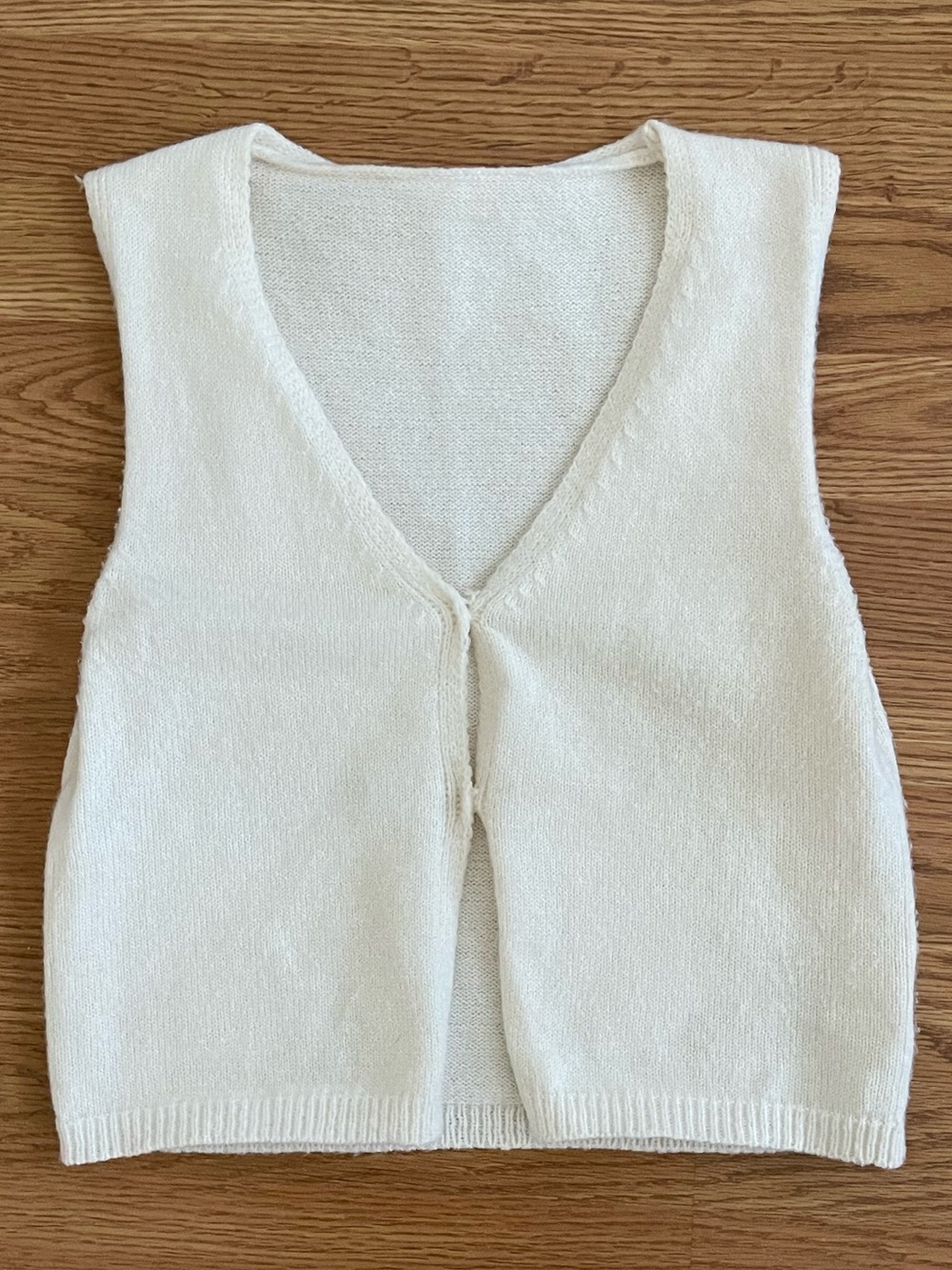 Cream Knit Sleeveless Vest Minimalist soft girl boho scandi girl
